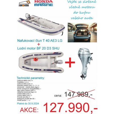 Honda Marine HonWave T 40 AE3 LG + BF 20 D3 SHU set – Zboží Mobilmania