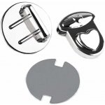 Sada zapínání na kabelku 30x32 mm srdce Stříbrné – Sleviste.cz