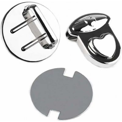 Sada zapínání na kabelku 30x32 mm srdce Stříbrné – Sleviste.cz