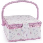 Kazeta / košík na šití čalouněný Varianta: 1 krémová nejsvět. galanterie, Balení: 1 ks – Zboží Dáma