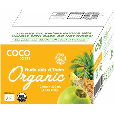 Cocoxim Kokosová voda Organic Ananas 1 l