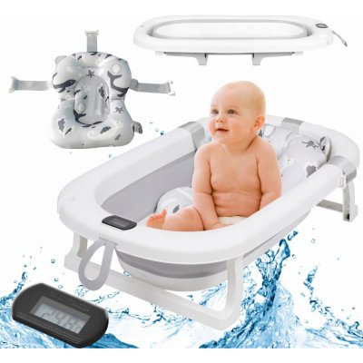 PRIMABOBO Skládací vanička MILO pro dítě vana s teploměrem polštář – Sleviste.cz