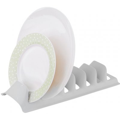 ALTOM Držák, stojan na pokličky, talíře, víčka 7 pozic, plastový šedý 30 x 13,5 x 6 cm – Zboží Mobilmania