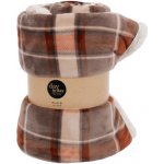 Home Styling Collection Kostkovaná deka hnědá hnědý 200x150 – Zboží Dáma