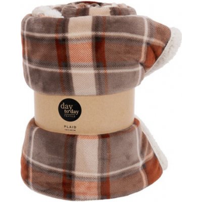 Home Styling Collection Kostkovaná deka hnědá hnědý 200x150 – Zboží Dáma