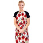 Bellatex Kuchyňská zástěra BERTA Červená Bílá Zelená zástěra 67x84 cm – Hledejceny.cz