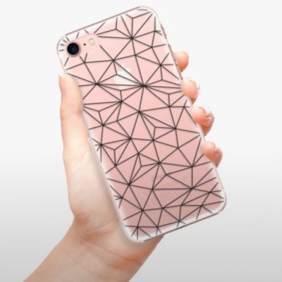 Pouzdro iSaprio Abstract Triangles 03 iPhone 7 černé – Zboží Mobilmania