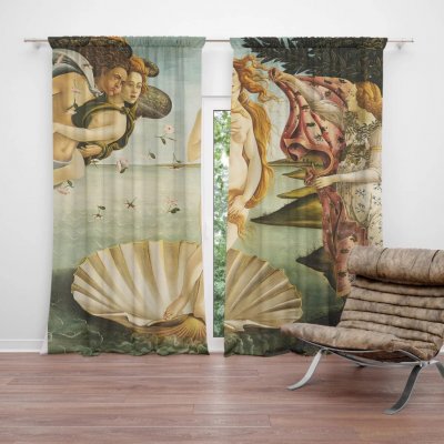 Sablio Závěs Zrození Venuše - Sandro Botticelli: 2ks 140x250cm – Hledejceny.cz