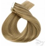 Vlasové PU pásky MINI Tape in na prodlužování vlasů 30cm 14/24 tmavá blond platinová extra – Zboží Mobilmania