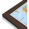 Nástěnné mapy Maps International Jižní Amerika - nástěnná politická mapa 100 x 120 cm Varianta: mapa v dřevěném rámu, Provedení: Pegi skořice