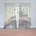 Sablio Záclony Eiffelova věž 3: 2ks 150x250cm – Hledejceny.cz