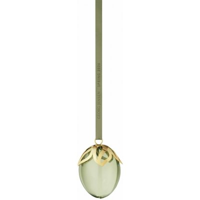 Georg Jensen Pozlacená ozdoba Glass Egg Spring 2026, zelená barva, sklo – Sleviste.cz