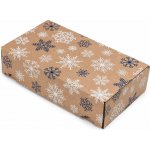 Eobaly.cz Dárková krabice s potiskem vloček 240x140x60 mm 25 ks – Zboží Živě