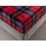 Xpose Mikroplyš prostěradlo KOSTKA Exclusive červené 90x200 – Zboží Dáma