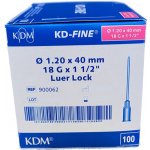 KDM Injekční jehla KD-Fine 18G 1,2 x 40 mm růžová 100 ks – Sleviste.cz