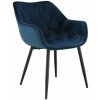 Jídelní židle Kondela Fedris Velvet modrá