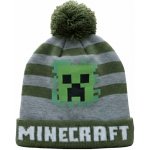Fashion.uk Dětská pletená čepice s bambulí Minecraft motiv Creeper – Zbozi.Blesk.cz