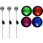 Sada solárních LED lamp 3 skleněné koule s barevnou změnou, P751 – Hledejceny.cz