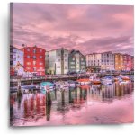 Sablio Obraz Barevné domky na pobřeží - 110x110 cm – Hledejceny.cz