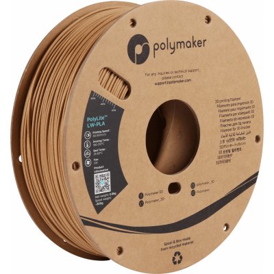 Polymaker Polylite LW-PLA hnědá 1,75mm 800g – Zboží Živě