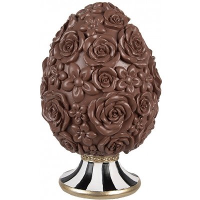 Clayre & Eef Dekorace čokoládové vejce s květy Egg na podstavci Ø 11*17 cm – Hledejceny.cz
