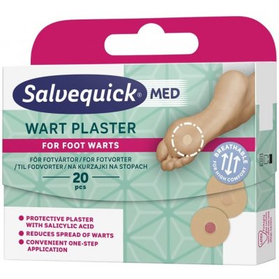 Salvequick MED Wart Náplast na bradavice 20 ks – Zboží Mobilmania