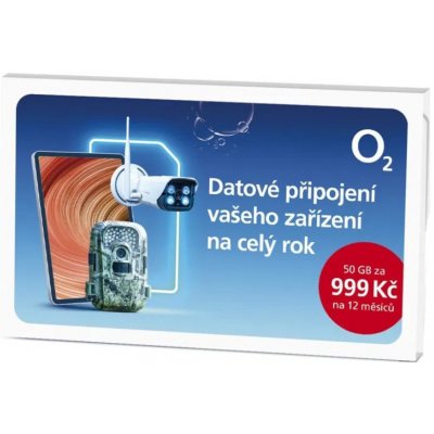 Anonymní SIM karta pro kameru - O2 Data na rok 50 GB Kredit: Bez kreditu – Sleviste.cz