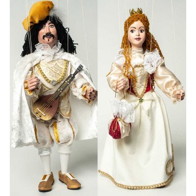 Princezna a princ výhodná sada 2 loutek Krémová – Zboží Dáma