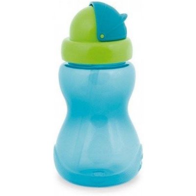 Canpol Babies Cestovní sportovní láhev se slámkou malá 270ml Modrý