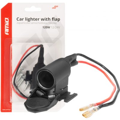 Zásuvka autozapalovače s klapkou 12V 24V AMiO-04128, , , | Zboží Auto