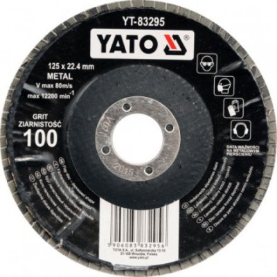 Yato Kotouč lamelový korundový 125 x 22,2 mm vypouklý brusný P120, YT-83296 – Zboží Mobilmania