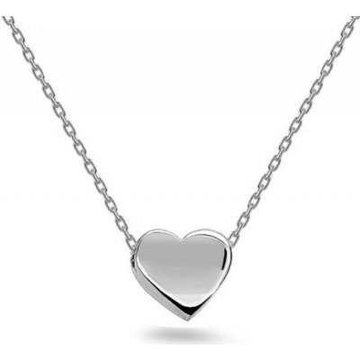 iZlato Forever Jemný náhrdelník se srdíčkem v bílém zlatě, 14K IZ14515A – Zboží Mobilmania