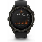 Garmin Fenix 8 47mm Sapphire Solar Titanium Carbon Gray/Black 010-02906-11 – Zboží Živě