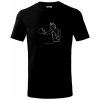 Dětské tričko Žena boxerka jedním tahem tričko dětské bavlněné černá
