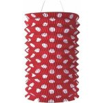Anděl Lampion válec - červený s puntíky - 15 x 22 x 15 cm - 9262 – Sleviste.cz