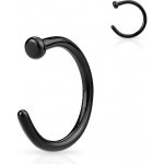 Šperky4U piercing do nosu kruh N01120-1008K černý – Zboží Dáma