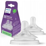 Philips Avent savička Natural Response 2 novorozenecký průtok 2 ks transparentní – Zboží Dáma