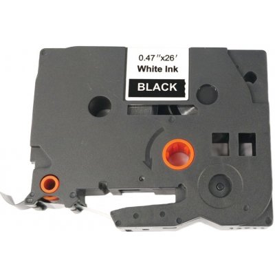 Páska pro popisovače BROTHER - typ TZE-335 - 12 mm černá - bílý tisk - kompatibilní – Zboží Živě