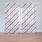 Sablio Záclony Modročervené pruhy: 2ks 150x250cm – Hledejceny.cz