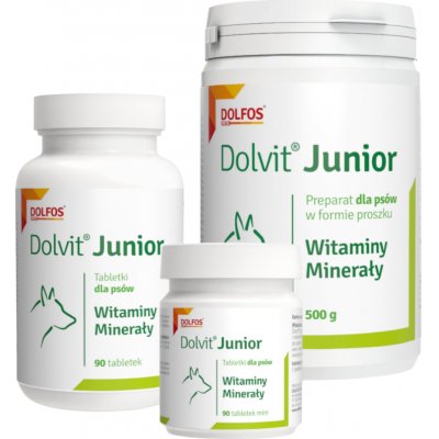 Dolvit Junior Plus - vitamíny a cheláty pro zdravý růst a vývoj mladých psů 90 tbl – Hledejceny.cz