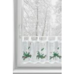 EUROFIRANY KRÁTKÁ VÁNOČNÍ ZÁCLONA NA POUTKÁCH XMAS1 30X150 CM VZOROVANÁ – Zboží Mobilmania