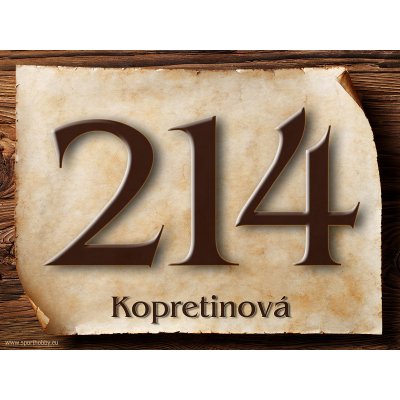 Sport hobby Cedulka domovní číslo s ulicí/CD2027 Velikost: 27x20 – Zbozi.Blesk.cz