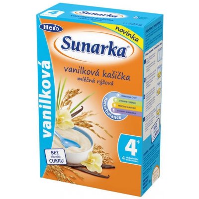 Sunárek Mléčná kaše rýžová vanilková 225 g – Zboží Mobilmania