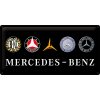 Obraz Postershop Plechová cedule: Mercedes-Benz (loga) - 50x25 cm