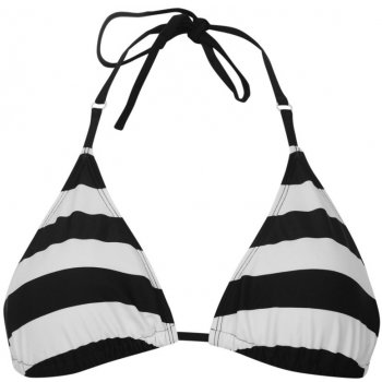 Miso Basic Halter Bikini Top Ladies černá/bílá Stripe