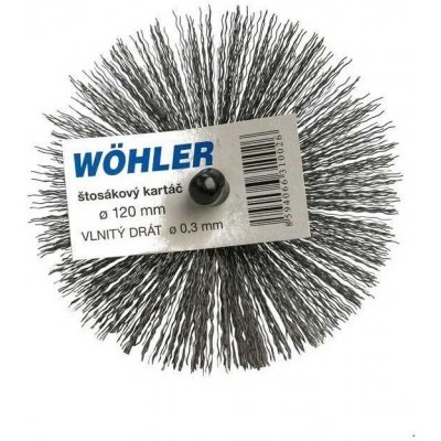 Wöhler Kartáč pro čištění kouřovodu vlnitý drát M12 120 mm