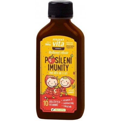 Vitar Maxi Vita Herbal Bylinný elixír Posíl. imunity pro děti 220 ml – Hledejceny.cz