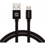 Swissten 71522301 USB 2.0, zástrčka A - zástrčka micro B, opletený, 2m, černý – Hledejceny.cz