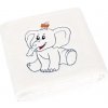 Dětská deka BELLATEX KORALL MICRO bílá s výšivkou sloník