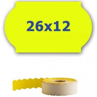 CDRmarket ETRL-26x12-yellow cenové etikety do kleští signální žluté 26 mm x 12 mm 900 ks – Zbozi.Blesk.cz